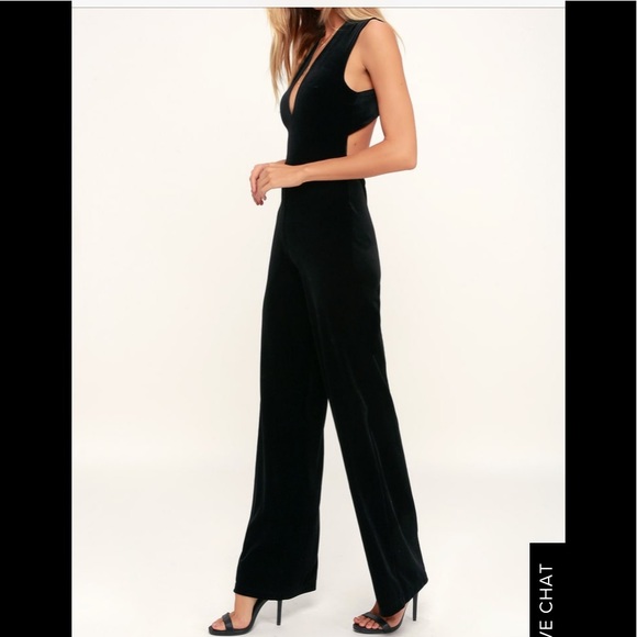 Lulu’s Best Of Luxe Velvet Jumpsuit - Picture 3 of 4